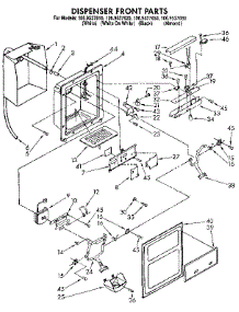 Dispenser Front parts for Kenmore Refrigerator 106.9537680 (1069537680, 106 9537680) from AppliancePartsPros.com