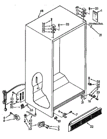 Cabinet Parts parts for Kenmore Refrigerator 106.9545750 (1069545750, 106 9545750) from AppliancePartsPros.com