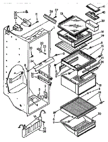 Refrigerator Liner Parts parts for Kenmore Refrigerator 106.9545750 (1069545750, 106 9545750) from AppliancePartsPros.com