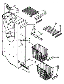 Freezer Liner Parts parts for Kenmore Refrigerator 106.9545750 (1069545750, 106 9545750) from AppliancePartsPros.com