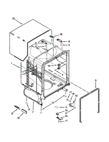Tub And Frame Parts parts for Kenmore Dishwasher 665.13272K111 (66513272K111, 665 13272K111) from AppliancePartsPros.com