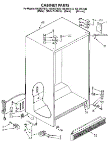 Cabinet parts for Kenmore Refrigerator 106.9537650 (1069537650, 106 9537650) from AppliancePartsPros.com