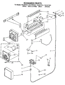 Icemaker parts for Kenmore Refrigerator 106.9537613 (1069537613, 106 9537613) from AppliancePartsPros.com