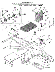 Unit parts for Kenmore Refrigerator 106.9537614 (1069537614, 106 9537614) from AppliancePartsPros.com