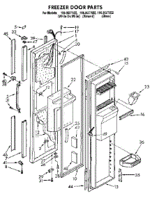 Freezer Door parts for Kenmore Refrigerator 106.9537682 (1069537682, 106 9537682) from AppliancePartsPros.com