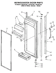 Refrigerator Door parts for Kenmore Refrigerator 106.9537651 (1069537651, 106 9537651) from AppliancePartsPros.com