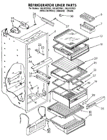 Refrigerator Liner parts for Kenmore Refrigerator 106.9537651 (1069537651, 106 9537651) from AppliancePartsPros.com