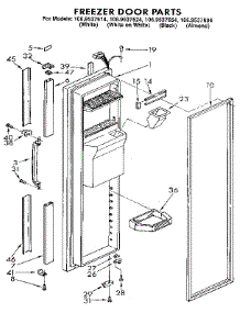 Freezer Door parts for Kenmore Refrigerator 106.9537684 (1069537684, 106 9537684) from AppliancePartsPros.com