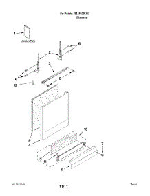 Door And Panel Parts parts for Kenmore Dishwasher 665.15023K112 (66515023K112, 665 15023K112) from AppliancePartsPros.com