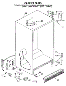 Cabinet parts for Kenmore Refrigerator 106.9537684 (1069537684, 106 9537684) from AppliancePartsPros.com