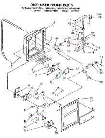 Dispenser Front parts for Kenmore Refrigerator 106.9537684 (1069537684, 106 9537684) from AppliancePartsPros.com