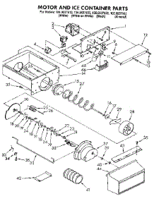 Motor And Ice Container parts for Kenmore Refrigerator 106.9537622 (1069537622, 106 9537622) from AppliancePartsPros.com