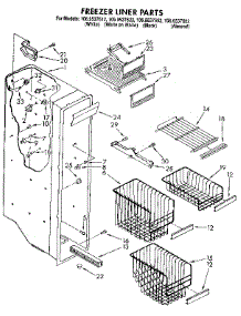 Freezer Liner parts for Kenmore Refrigerator 106.9537622 (1069537622, 106 9537622) from AppliancePartsPros.com