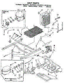 Unit parts for Kenmore Refrigerator 106.9537622 (1069537622, 106 9537622) from AppliancePartsPros.com