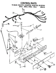 Control parts for Kenmore Refrigerator 106.9537622 (1069537622, 106 9537622) from AppliancePartsPros.com