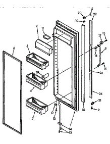 Refrigerator Door Parts parts for Kenmore Refrigerator 106.9545780 (1069545780, 106 9545780) from AppliancePartsPros.com