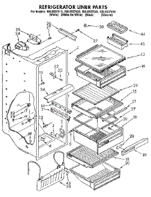 Refrigerator Liner parts for Kenmore Refrigerator 106.9537620 (1069537620, 106 9537620) from AppliancePartsPros.com