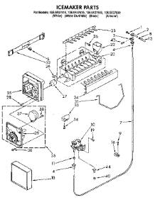 Icemaker parts for Kenmore Refrigerator 106.9537620 (1069537620, 106 9537620) from AppliancePartsPros.com
