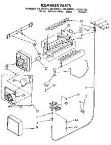 Icemaker parts for Kenmore Refrigerator 106.9537612 (1069537612, 106 9537612) from AppliancePartsPros.com