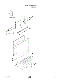Door And Panel Parts parts for Kenmore Dishwasher 665.13023K113 (66513023K113, 665 13023K113) from AppliancePartsPros.com