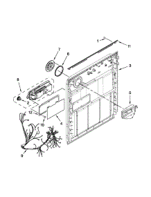 Inner Door Parts parts for Kenmore Dishwasher 665.13273K112 (66513273K112, 665 13273K112) from AppliancePartsPros.com