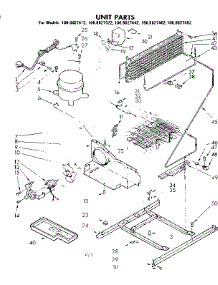 Unit Parts parts for Kenmore Refrigerator 106.8627482 (1068627482, 106 8627482) from AppliancePartsPros.com