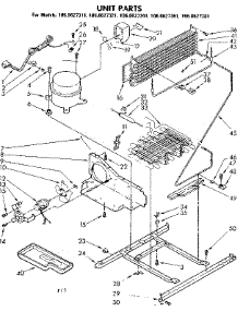 Unit Parts parts for Kenmore Refrigerator 106.8627381 (1068627381, 106 8627381) from AppliancePartsPros.com