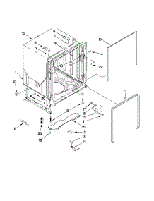 Tub And Frame Parts parts for Kenmore Dishwasher 665.13252K111 (66513252K111, 665 13252K111) from AppliancePartsPros.com