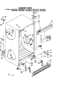 Cabinet Parts parts for Kenmore Refrigerator 106.8625560 (1068625560, 106 8625560) from AppliancePartsPros.com