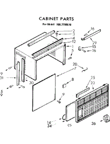 Cabinet Parts parts for Kenmore Heat Pump System 106.7780510 (1067780510, 106 7780510) from AppliancePartsPros.com