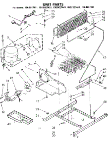 Unit Parts parts for Kenmore Refrigerator 106.8627411 (1068627411, 106 8627411) from AppliancePartsPros.com