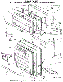 Door Parts parts for Kenmore Refrigerator 106.8627443 (1068627443, 106 8627443) from AppliancePartsPros.com