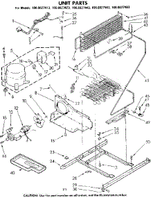 Unit Parts parts for Kenmore Refrigerator 106.8627443 (1068627443, 106 8627443) from AppliancePartsPros.com