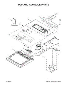 Top And Console Parts parts for Kenmore Dryer 110.70372710 (11070372710, 110 70372710) from AppliancePartsPros.com