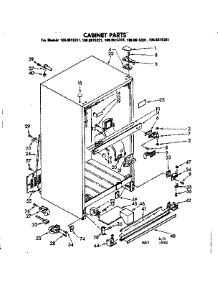 Cabinet Parts parts for Kenmore Refrigerator 106.8615211 (1068615211, 106 8615211) from AppliancePartsPros.com