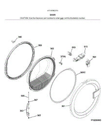 Door parts for Kenmore Dryer 417.81942710 (41781942710, 417 81942710) from AppliancePartsPros.com