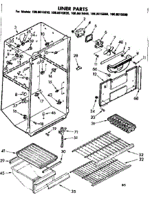 Liner Parts parts for Kenmore Refrigerator 106.8615660 (1068615660, 106 8615660) from AppliancePartsPros.com
