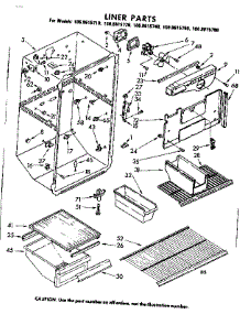 Liner Parts parts for Kenmore Refrigerator 106.8615780 (1068615780, 106 8615780) from AppliancePartsPros.com