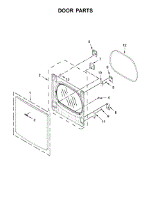 Door Parts parts for Kenmore Dryer 110.C61633610 (110C61633610, 110 C61633610) from AppliancePartsPros.com
