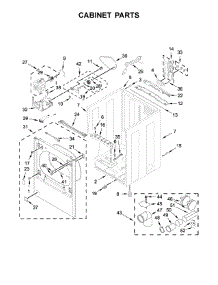 Cabinet Parts parts for Kenmore Dryer 110.78133414 (11078133414, 110 78133414) from AppliancePartsPros.com