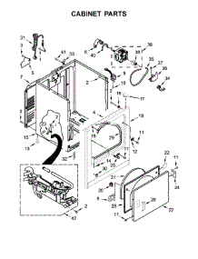 Cabinet Parts parts for Kenmore Dryer 110.C72442512 (110C72442512, 110 C72442512) from AppliancePartsPros.com