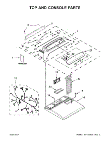 Top And Console Parts parts for Kenmore Dryer 110.C66132411 (110C66132411, 110 C66132411) from AppliancePartsPros.com