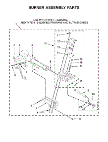 Burner Assembly Parts parts for Kenmore Dryer 110.91952710 (11091952710, 110 91952710) from AppliancePartsPros.com