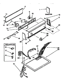 Top And Console parts for Kenmore Dryer 110.97573010 (11097573010, 110 97573010) from AppliancePartsPros.com