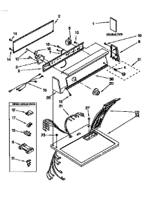 Top And Console parts for Kenmore Dryer 110.97573210 (11097573210, 110 97573210) from AppliancePartsPros.com