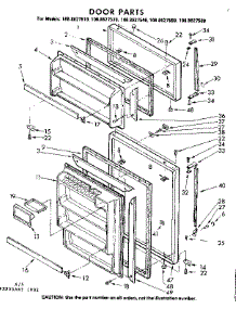 Door Parts parts for Kenmore Refrigerator 106.8627580 (1068627580, 106 8627580) from AppliancePartsPros.com