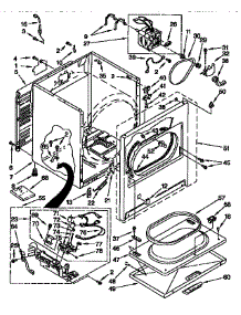 Cabinet Parts parts for Kenmore Dryer 110.97577200 (11097577200, 110 97577200) from AppliancePartsPros.com