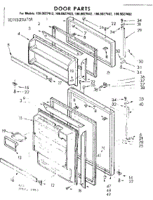 Door Parts parts for Kenmore Refrigerator 106.8627422 (1068627422, 106 8627422) from AppliancePartsPros.com