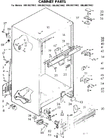 Cabinet Parts parts for Kenmore Refrigerator 106.8627422 (1068627422, 106 8627422) from AppliancePartsPros.com