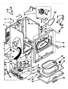 Cabinet parts for Kenmore Dryer 110.97573810 (11097573810, 110 97573810) from AppliancePartsPros.com